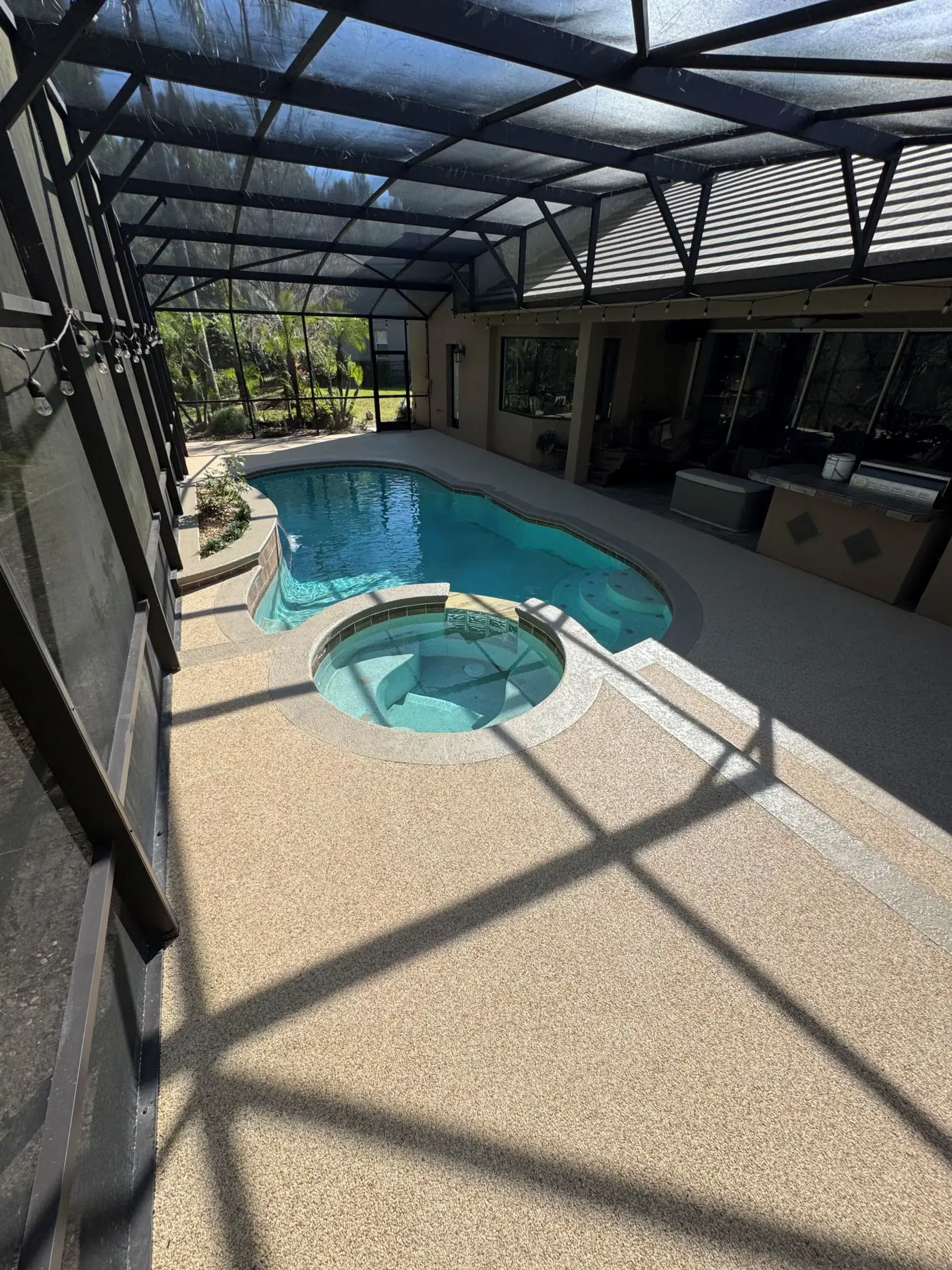 Pool deck resurfacing in Ormond Beach, Florida